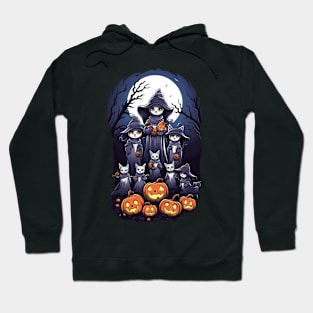 Halloween Cats Ghosts for Spooky Season Hoodie